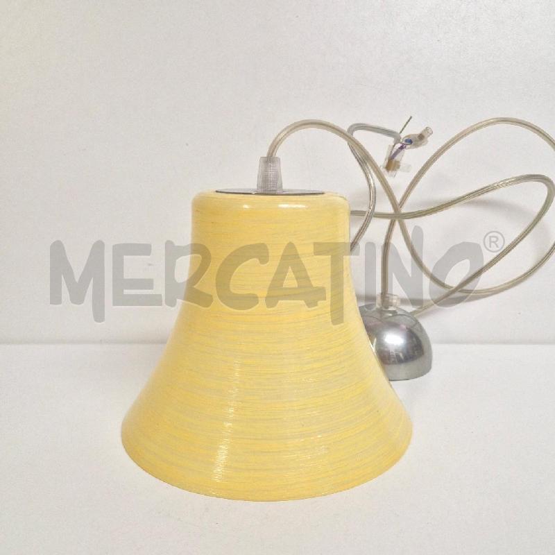LAMPADARIO VETRO GIALLO A CAMPANA | Mercatino dell'Usato Cervia 1