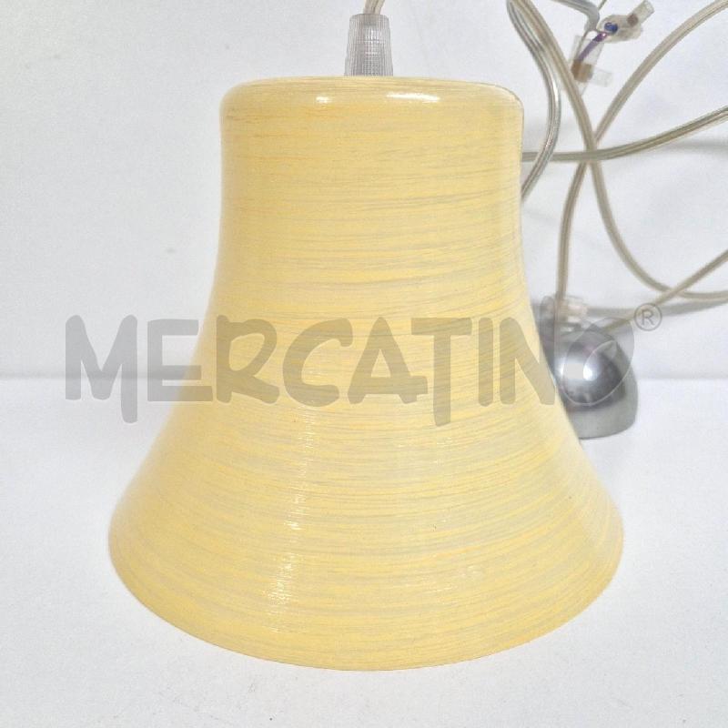 LAMPADARIO VETRO GIALLO A CAMPANA | Mercatino dell'Usato Cervia 2