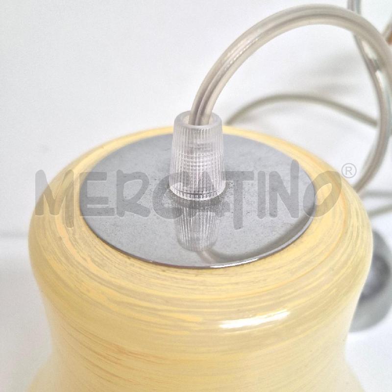 LAMPADARIO VETRO GIALLO A CAMPANA | Mercatino dell'Usato Cervia 3