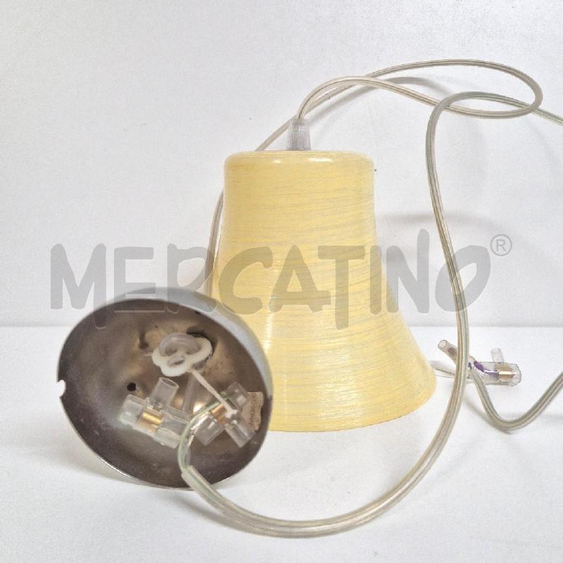 LAMPADARIO VETRO GIALLO A CAMPANA | Mercatino dell'Usato Cervia 5