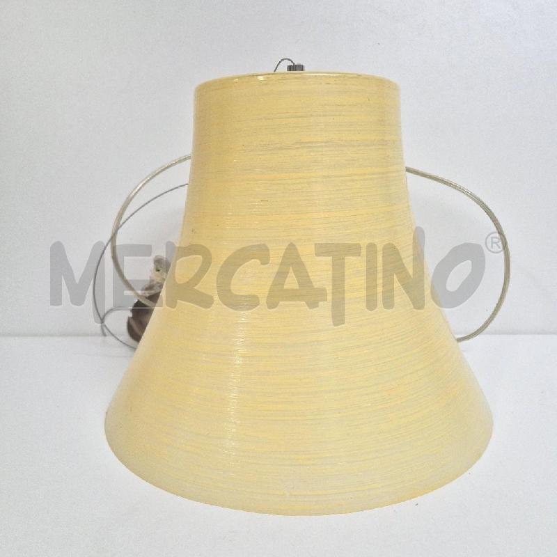 LAMPADARIO VETRO GIALLO A CAMPANA | Mercatino dell'Usato Cervia 1