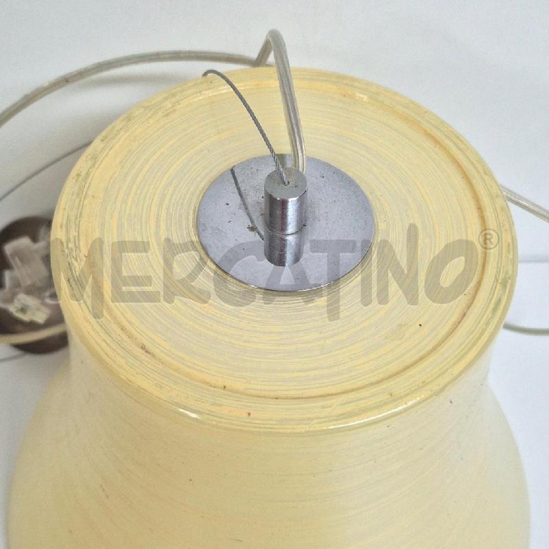 LAMPADARIO VETRO GIALLO A CAMPANA | Mercatino dell'Usato Cervia 3
