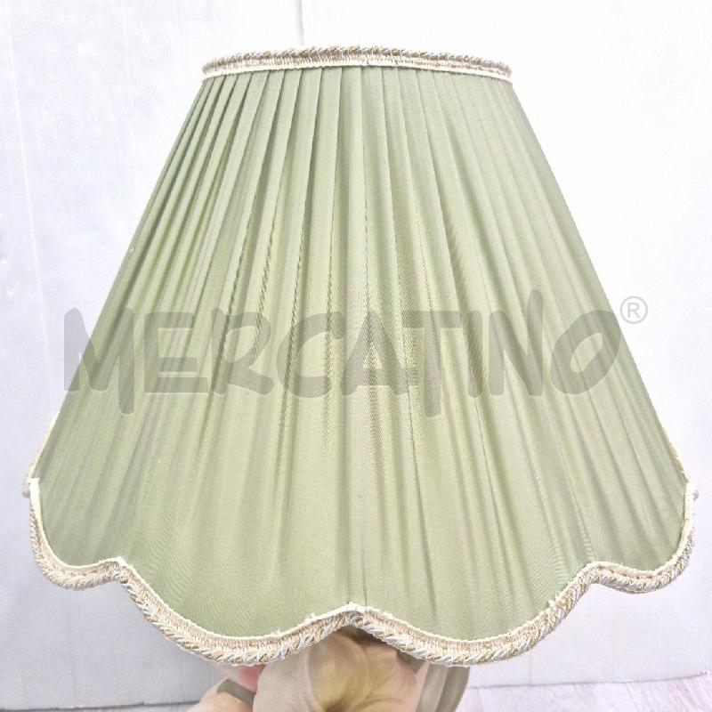 LAMPADA BASSANO CON FIORI E CAPPELLO VERDE PIEGHE | Mercatino dell'Usato Cervia 3