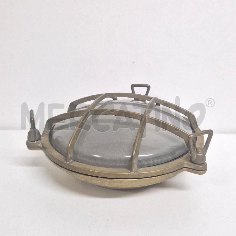 LAMPADA DA BARCA IP45 IN OTTONE E VETRO | Mercatino dell'Usato Cervia 1