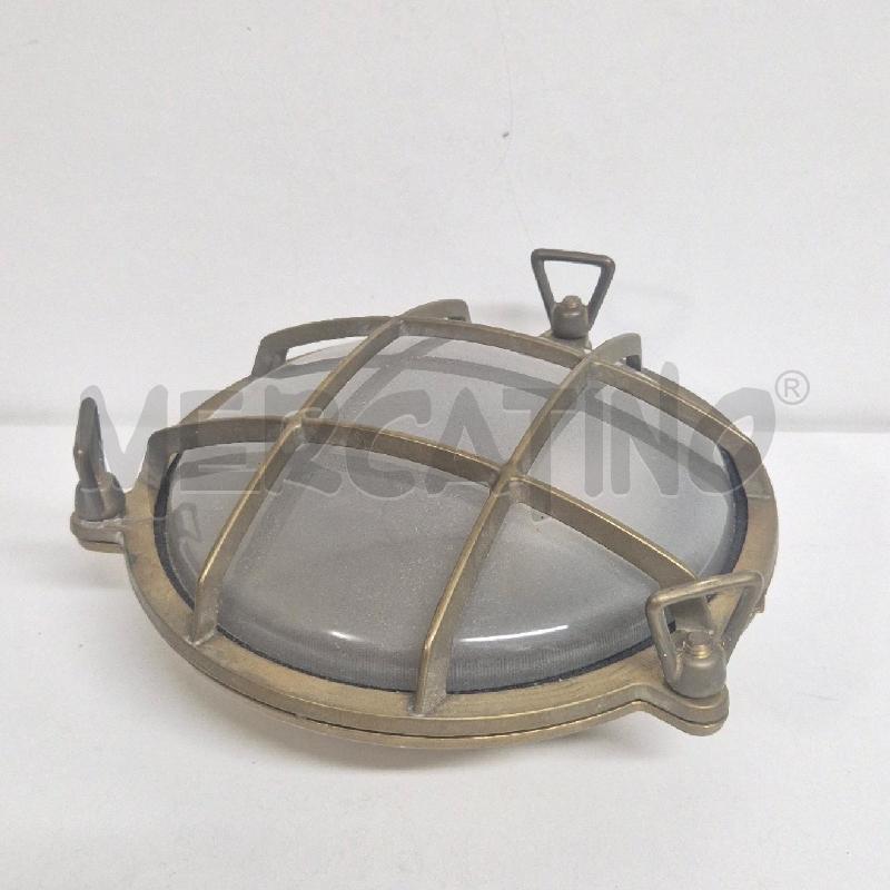 LAMPADA DA BARCA IP45 IN OTTONE E VETRO | Mercatino dell'Usato Cervia 2