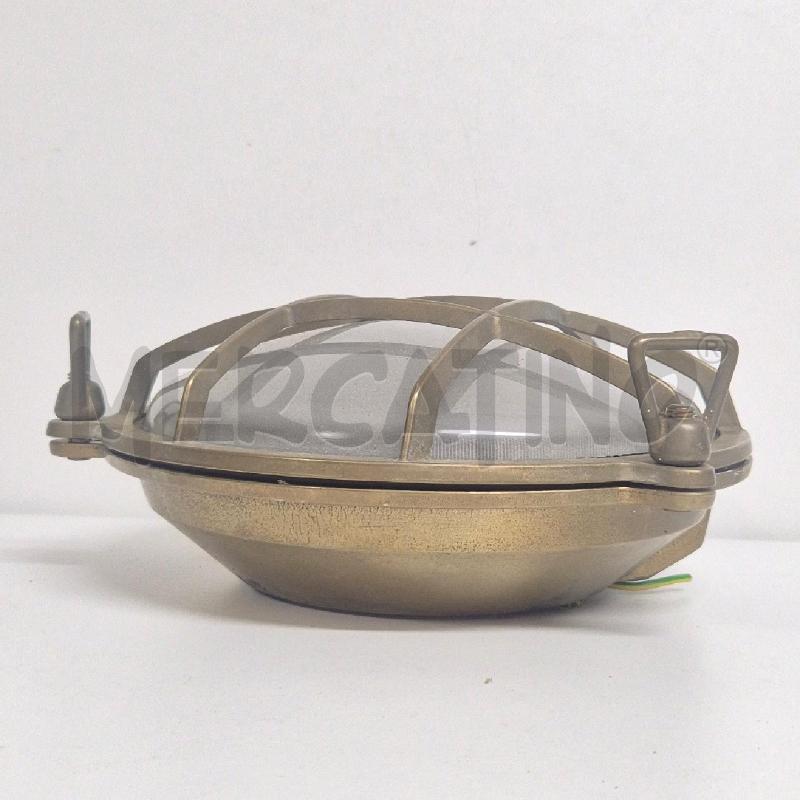 LAMPADA DA BARCA IP45 IN OTTONE E VETRO | Mercatino dell'Usato Cervia 3