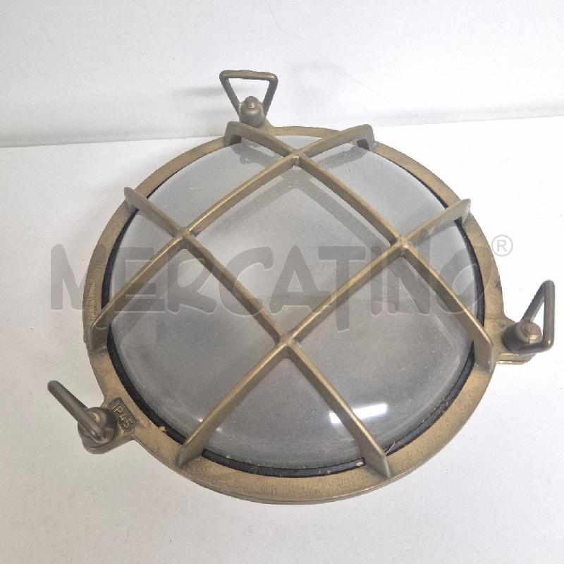 LAMPADA DA BARCA IP45 IN OTTONE E VETRO | Mercatino dell'Usato Cervia 4