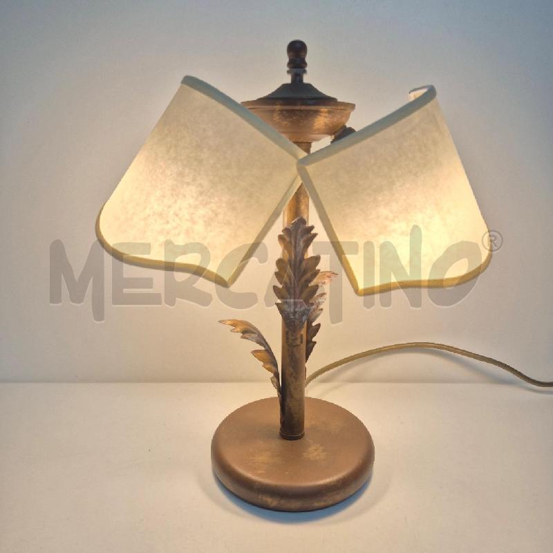 LAMPADA METALLO RAMATO CON 2 LUCI | Mercatino dell'Usato Cervia 1
