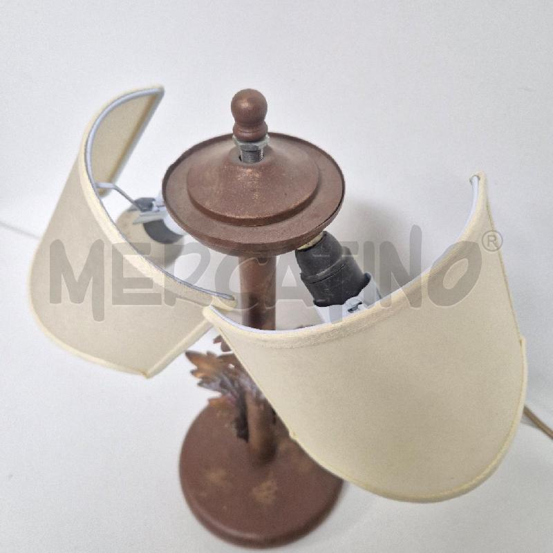 LAMPADA METALLO RAMATO CON 2 LUCI | Mercatino dell'Usato Cervia 3