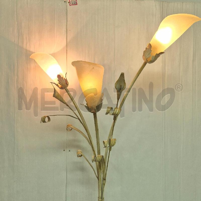 LAMPADA PIANTANA PANNA 3 LUCI FOGLIE | Mercatino dell'Usato Cervia 5