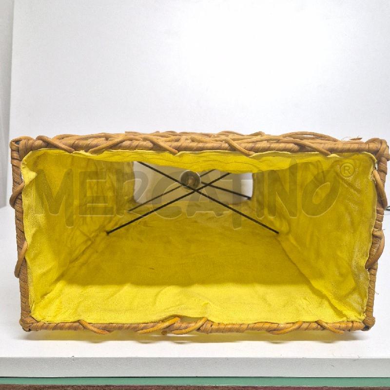 LAMPADA STRUTTURA VIMINI STOFFA GIALLA | Mercatino dell'Usato Cervia 5