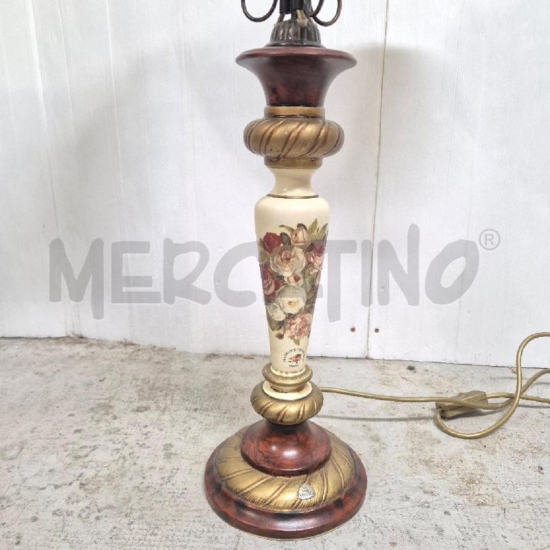 LAMPADA VIA VENETO CREMA E FIORI ROSA 3 LUCI | Mercatino dell'Usato Cervia 3