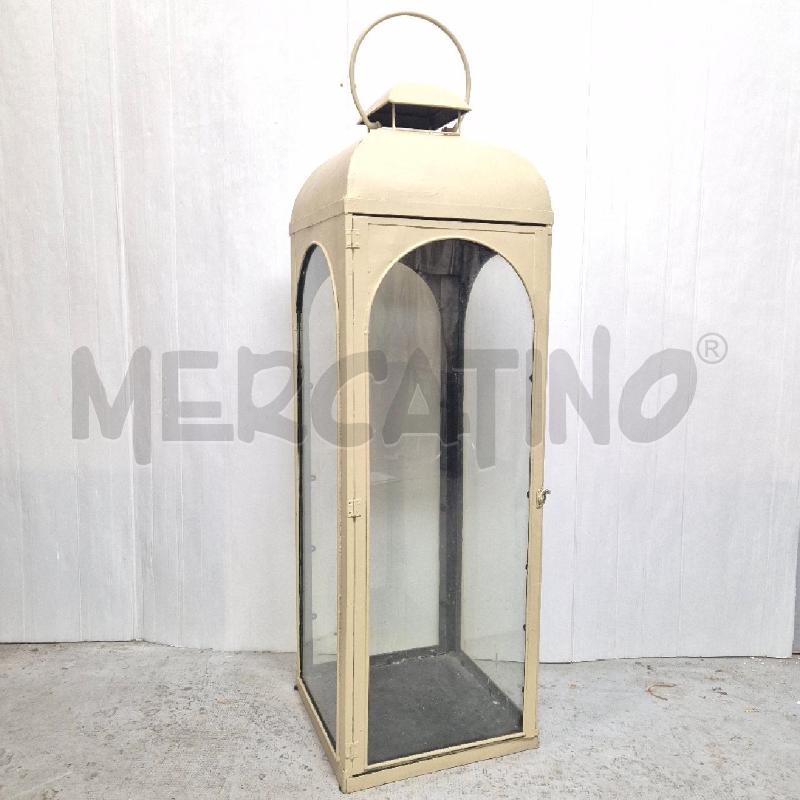 LANTERNA GRANDE IN METALLO BEIGE | Mercatino dell'Usato Cervia 1
