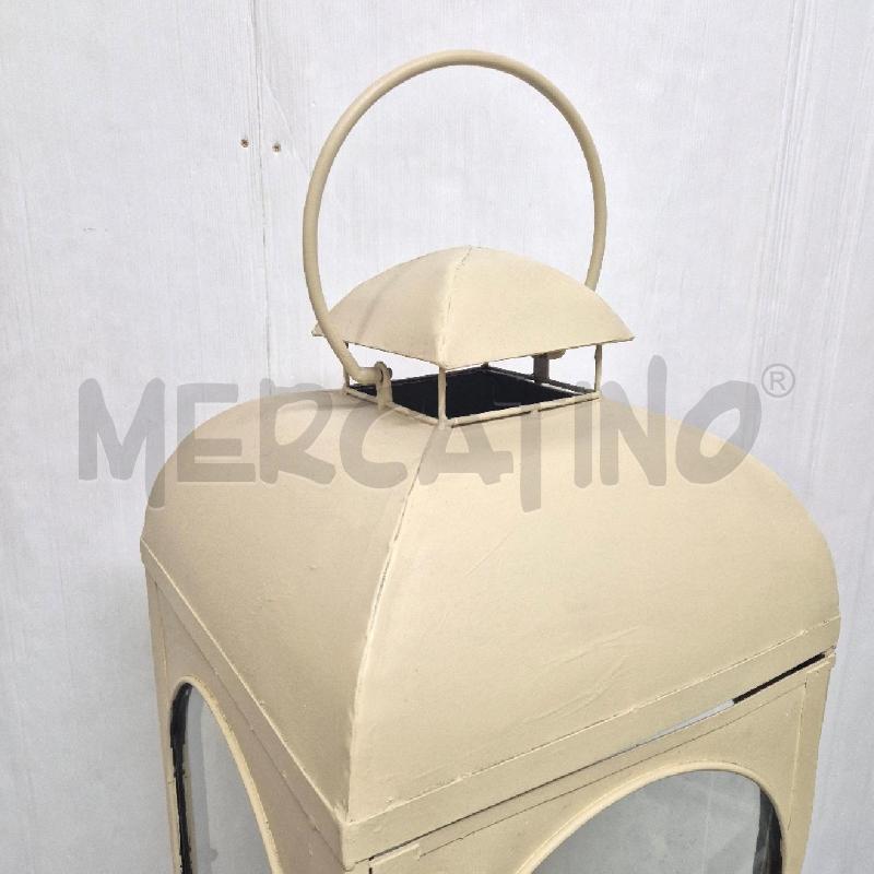 LANTERNA GRANDE IN METALLO BEIGE | Mercatino dell'Usato Cervia 2