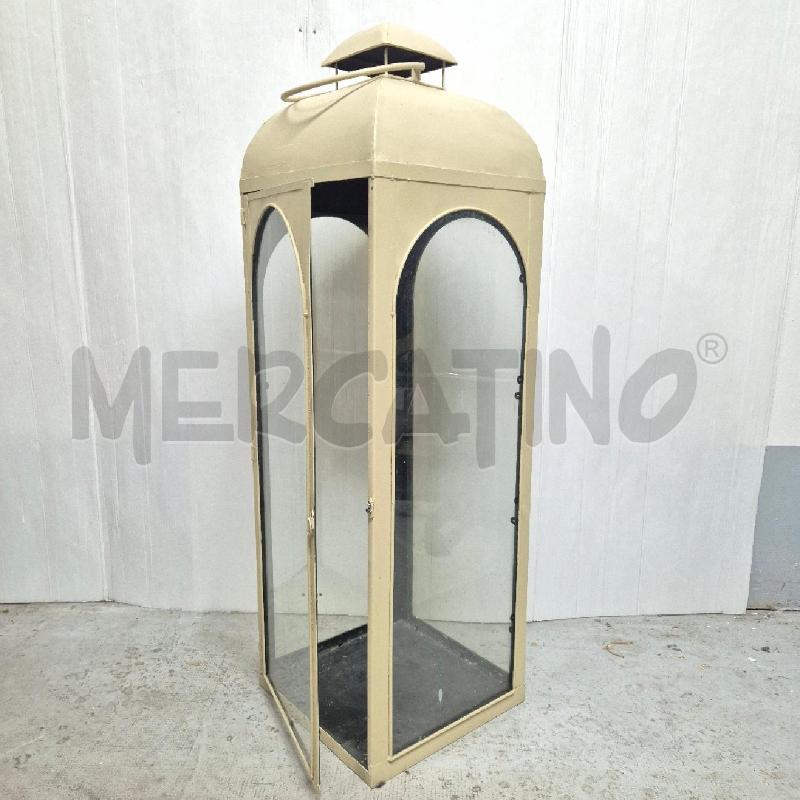 LANTERNA GRANDE IN METALLO BEIGE | Mercatino dell'Usato Cervia 4
