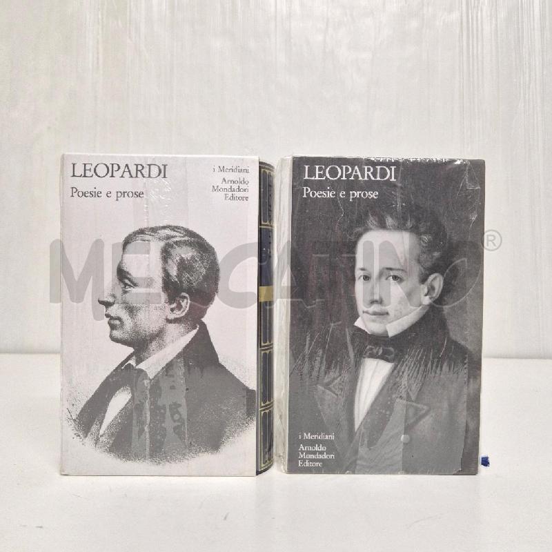 LEOPARDI POESIE E PROSE 2 VOLUME I MERIDIANI | Mercatino dell'Usato Cervia 2
