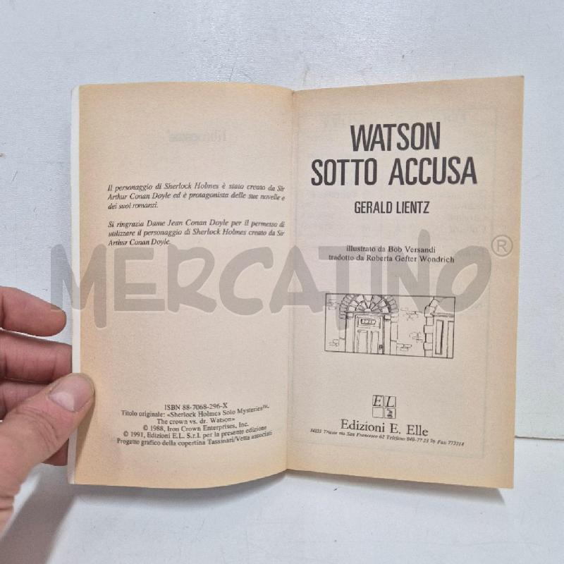 LIBRO GAME WATSON SOTTO ACCUSA SHERLOCK HOLMES PRIMA EDIZIONE | Mercatino dell'Usato Cervia 4