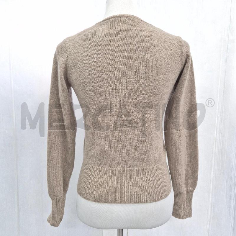 MAGLIA DONNA BEIGE LOSANGHE ROSA R COLLINA | Mercatino dell'Usato Cervia 3