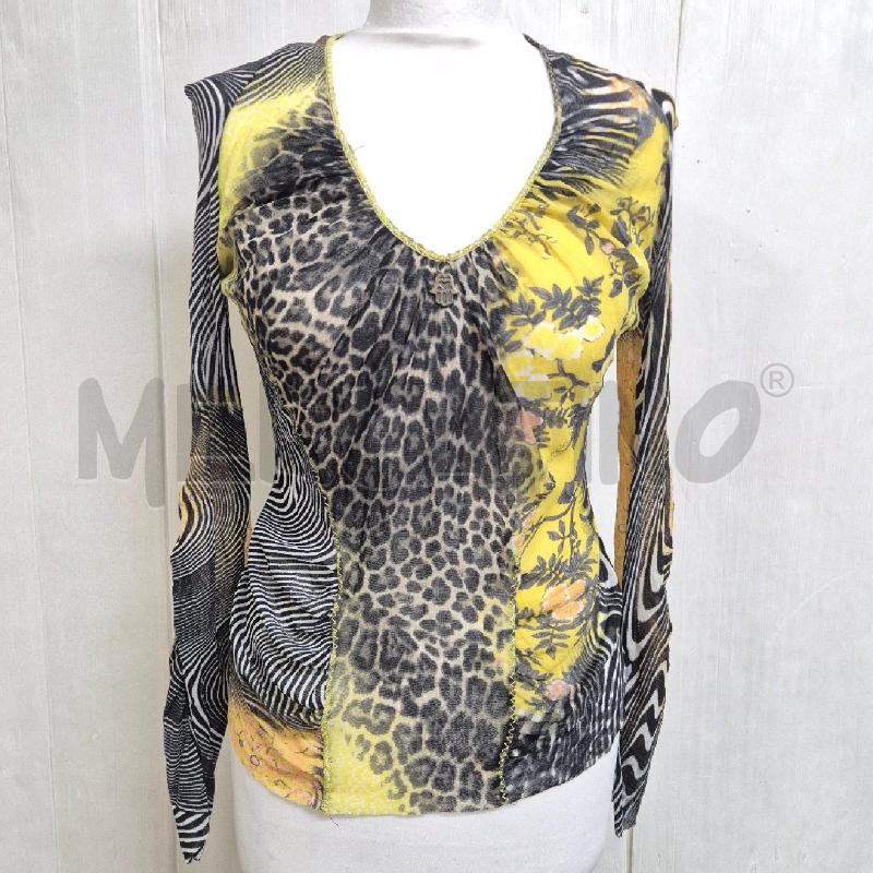 MAGLIA DONNA CLASS ROBERTO CAVALLI NERO GIALLO | Mercatino dell'Usato Cervia 1