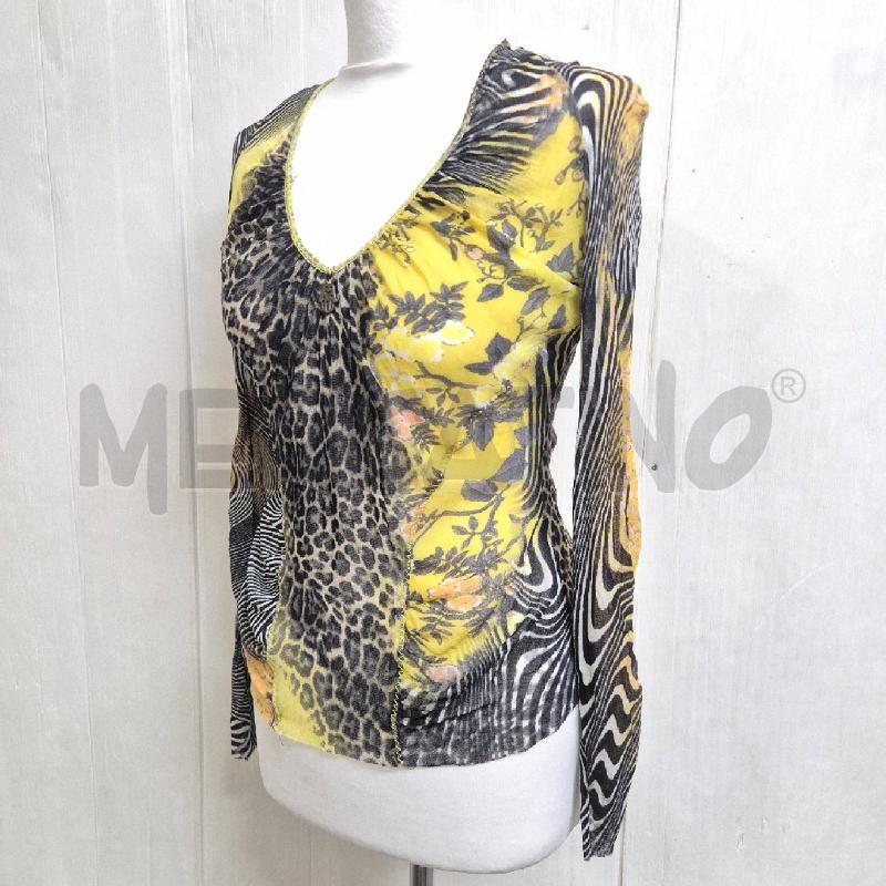 MAGLIA DONNA CLASS ROBERTO CAVALLI NERO GIALLO | Mercatino dell'Usato Cervia 3