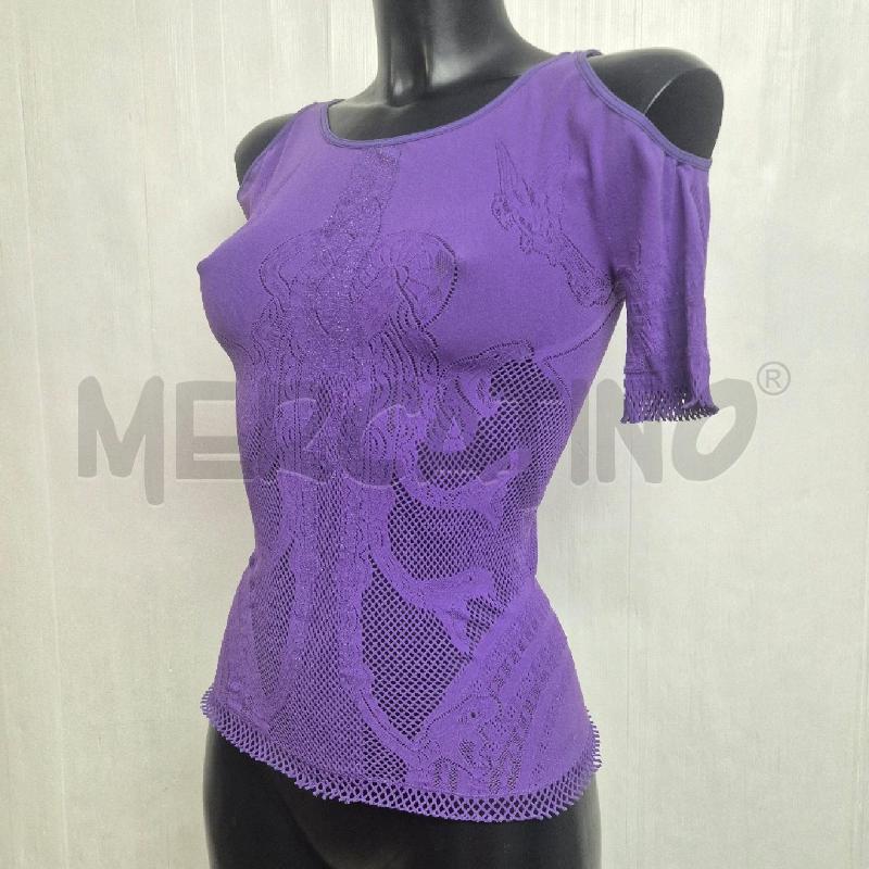 MAGLIA DONNA JUSTCAVALLI VIOLA | Mercatino dell'Usato Cervia 3