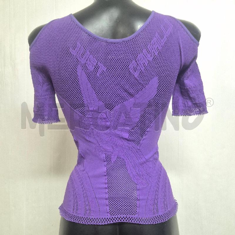 MAGLIA DONNA JUSTCAVALLI VIOLA | Mercatino dell'Usato Cervia 4