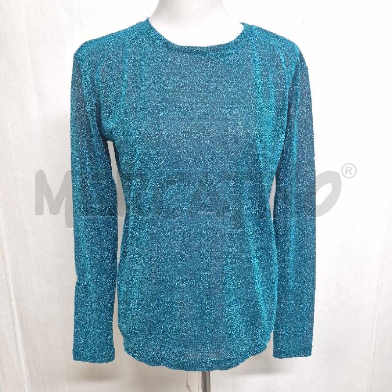 MAGLIA DONNA MILLE968 TURCHESE LUREX | Mercatino dell'Usato Cervia 1