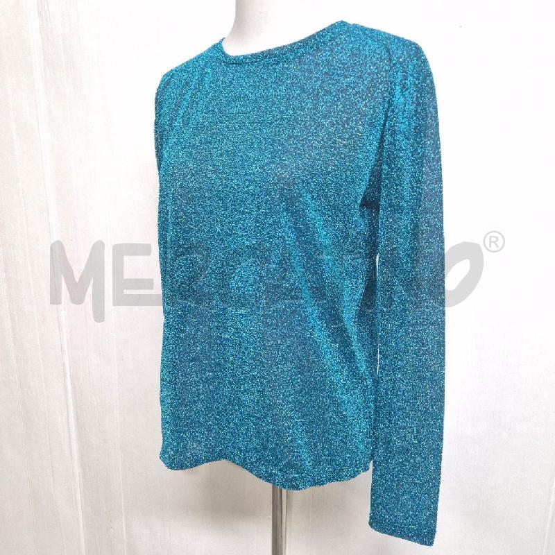 MAGLIA DONNA MILLE968 TURCHESE LUREX | Mercatino dell'Usato Cervia 4