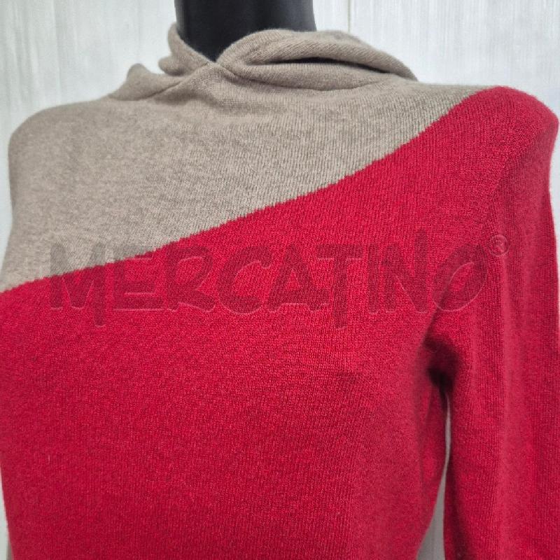MAGLIA DONNA PIANURA STUDIO BEIGE ROSSONERO | Mercatino dell'Usato Cervia 2