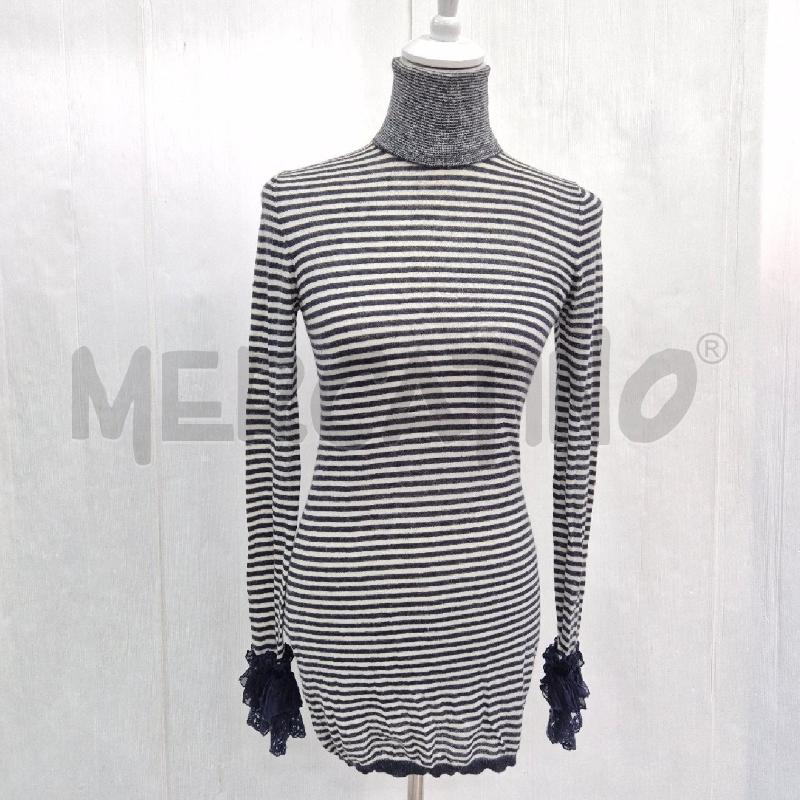 MAGLIA DONNA RIGHE BIANCHE E BLU SCERVINO STREET | Mercatino dell'Usato Cervia 1