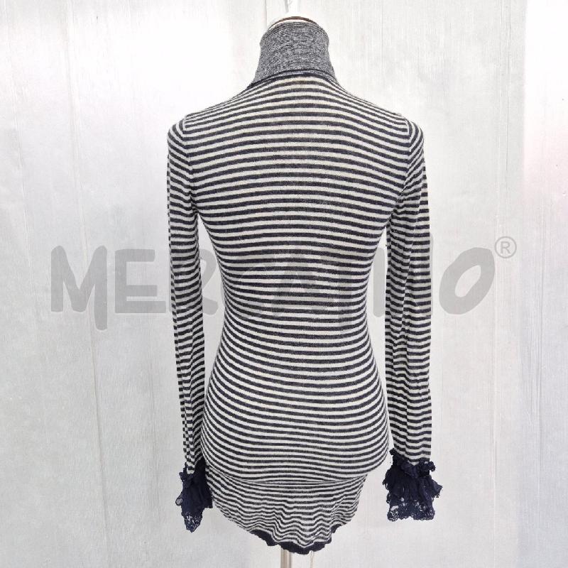 MAGLIA DONNA RIGHE BIANCHE E BLU SCERVINO STREET | Mercatino dell'Usato Cervia 3