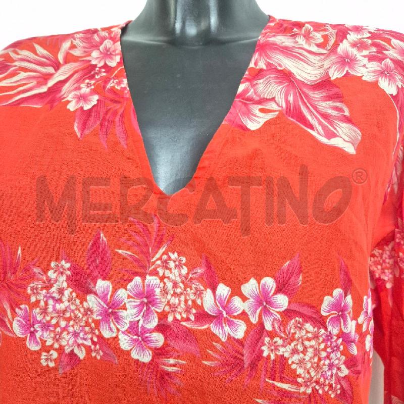 MAGLIA DONNA TWIN SET ARANCIONE FIORI BIANCHI FUCSIA | Mercatino dell'Usato Cervia 2