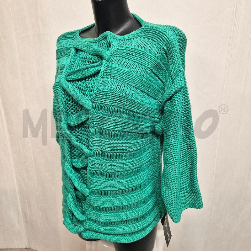 MAGLIA DONNA VINTAGE VERDE INTRECCIO LIVIANA CONTI | Mercatino dell'Usato Cervia 4