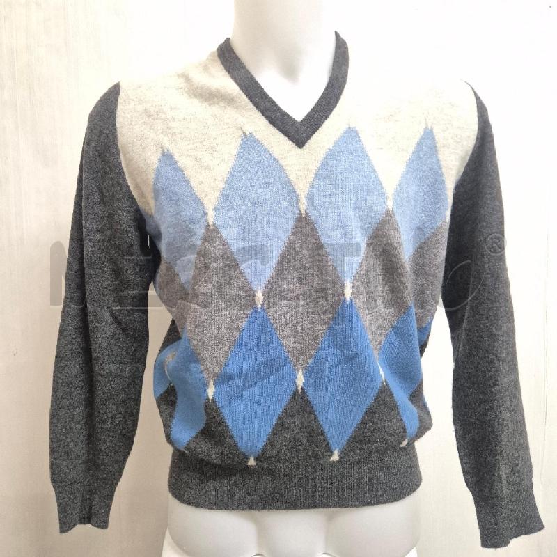 MAGLIA UOMO BALLANTYNE GRIGIO ROMBI LANA | Mercatino dell'Usato Cervia 1
