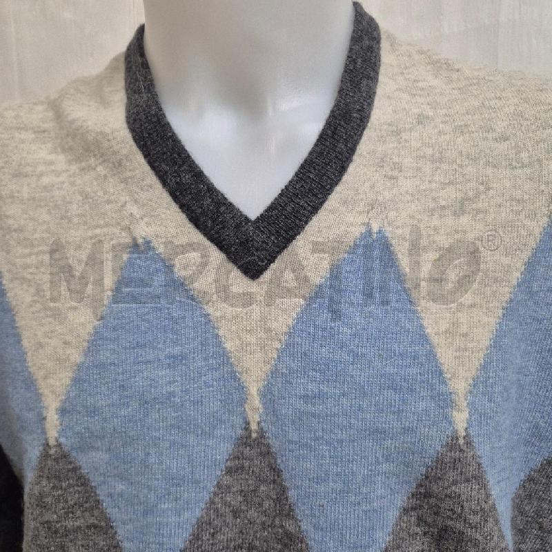 MAGLIA UOMO BALLANTYNE GRIGIO ROMBI LANA | Mercatino dell'Usato Cervia 2