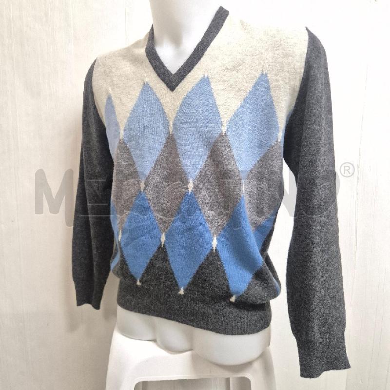 MAGLIA UOMO BALLANTYNE GRIGIO ROMBI LANA | Mercatino dell'Usato Cervia 3