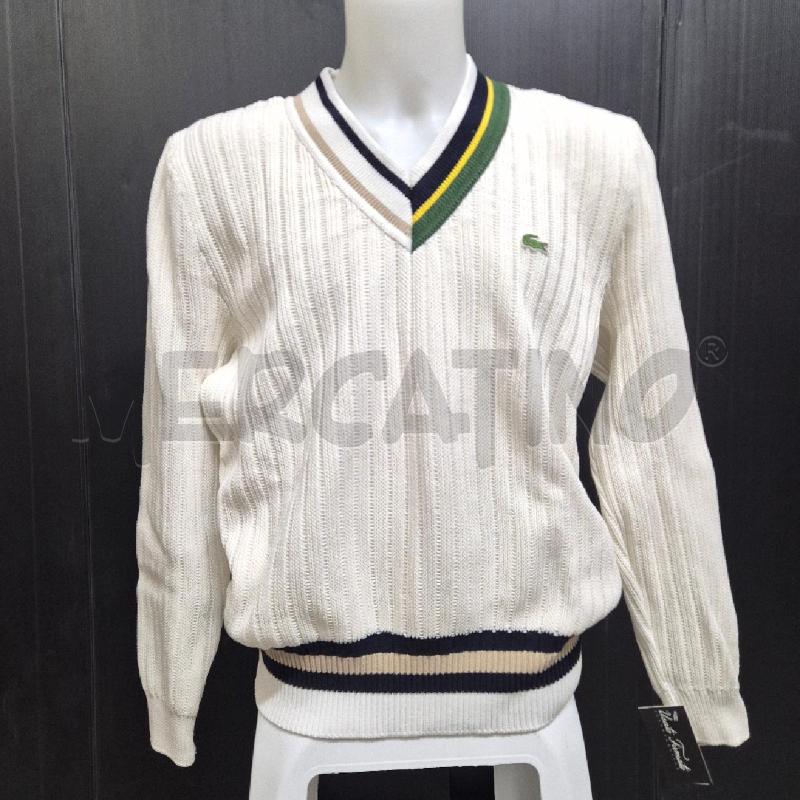 MAGLIA UOMO LACOSTE BIANCO COSTINE | Mercatino dell'Usato Cervia 1
