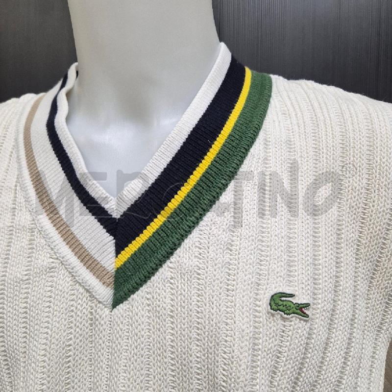 MAGLIA UOMO LACOSTE BIANCO COSTINE | Mercatino dell'Usato Cervia 2