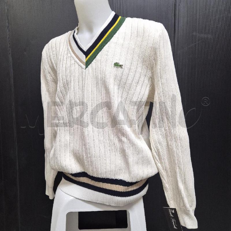 MAGLIA UOMO LACOSTE BIANCO COSTINE | Mercatino dell'Usato Cervia 3