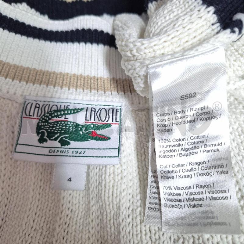 MAGLIA UOMO LACOSTE BIANCO COSTINE | Mercatino dell'Usato Cervia 5