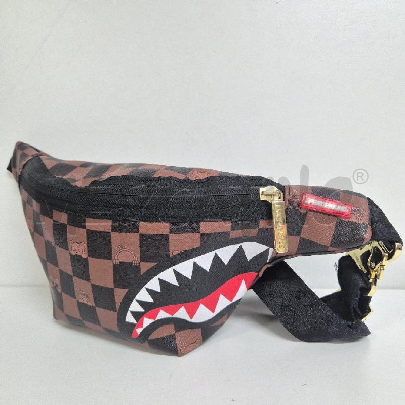 MARSUPIO UOMO SPRAYGROUND QUADRI MARRONE NERO | Mercatino dell'Usato Cervia 2