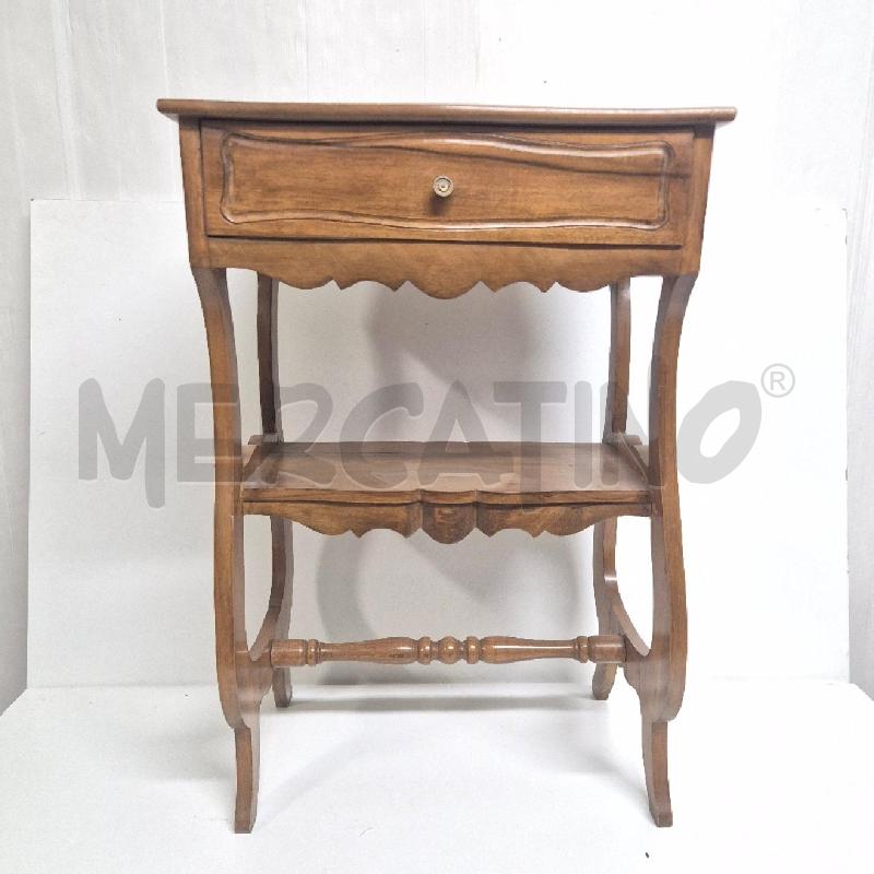 MOBILETTO LEGNO 1 CASSETTO SAGOMATO GAMBE A LIRA | Mercatino dell'Usato Cervia 1
