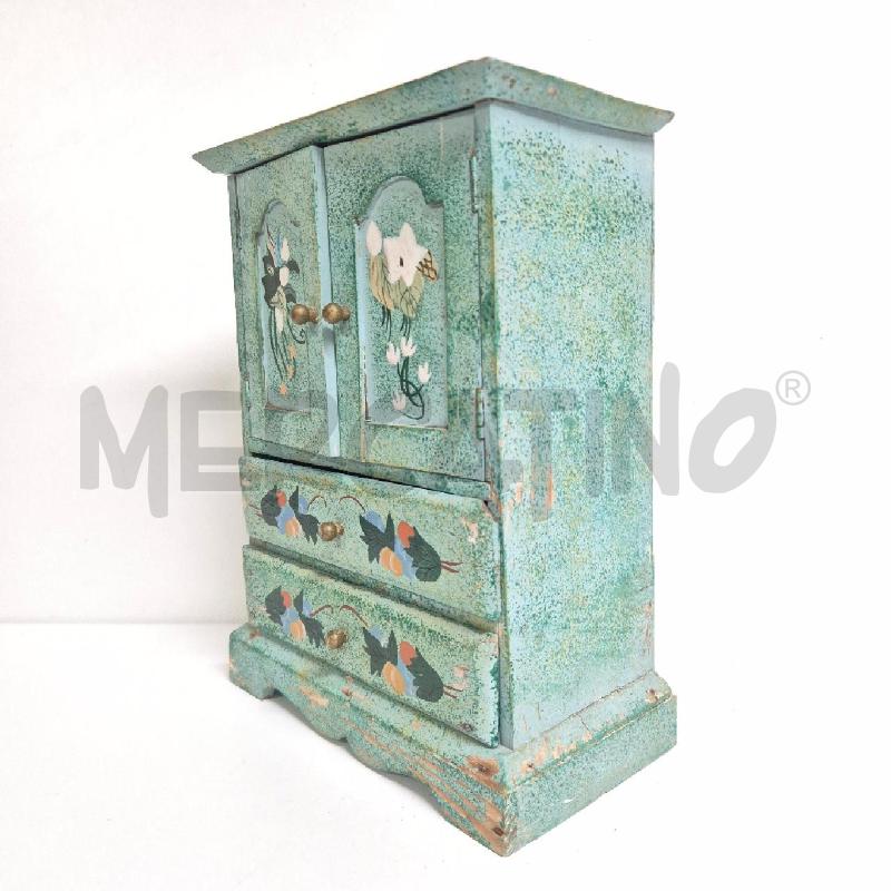 MOBILETTO LEGNO VERDE 2 ANTINE 2 CASSETTI | Mercatino dell'Usato Cervia 4