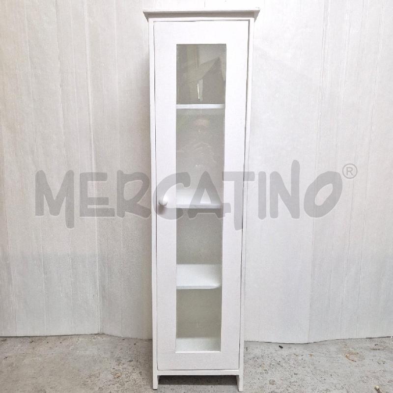 MOBILETTO VETRINA 1 ANTA 3 RIPIANI BIANCO | Mercatino dell'Usato Cervia 1