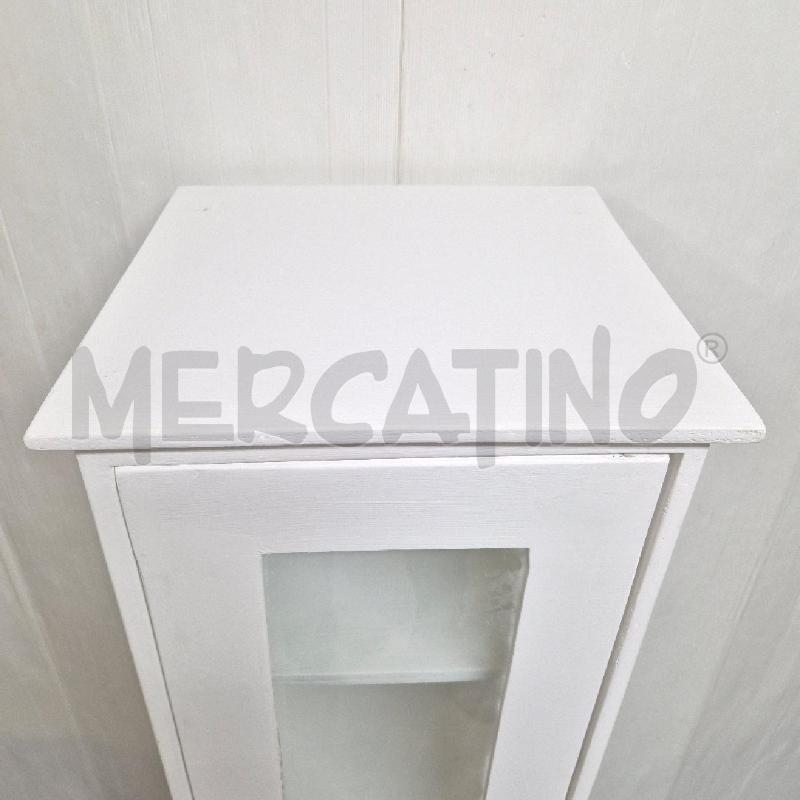 MOBILETTO VETRINA 1 ANTA 3 RIPIANI BIANCO | Mercatino dell'Usato Cervia 2