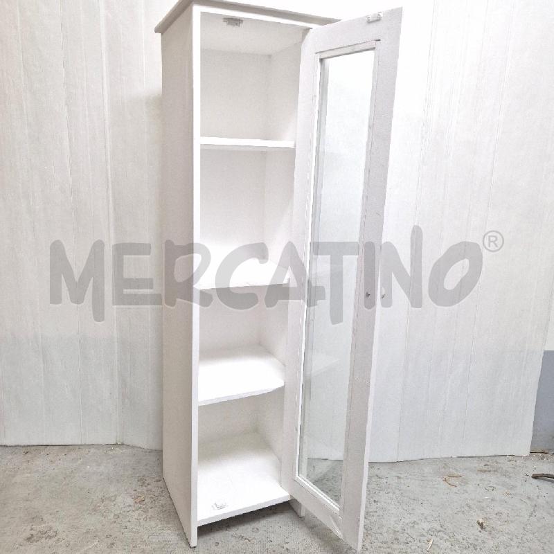 MOBILETTO VETRINA 1 ANTA 3 RIPIANI BIANCO | Mercatino dell'Usato Cervia 3