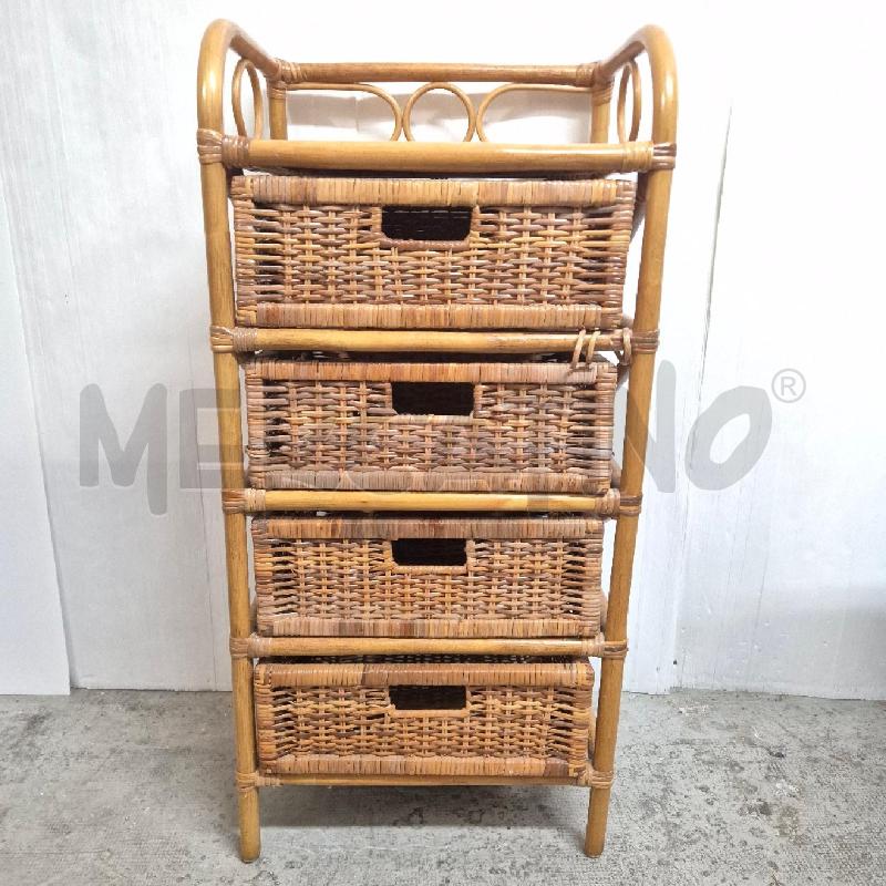 MOBILETTO VIMINI 45X36CM 4 CASSETTI | Mercatino dell'Usato Cervia 2