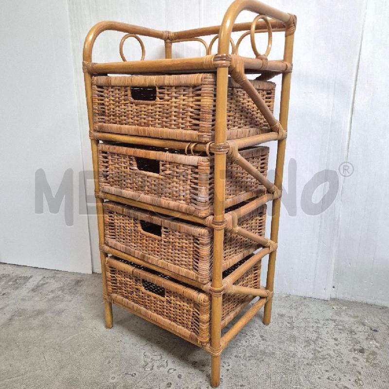 MOBILETTO VIMINI 45X36CM 4 CASSETTI | Mercatino dell'Usato Cervia 4