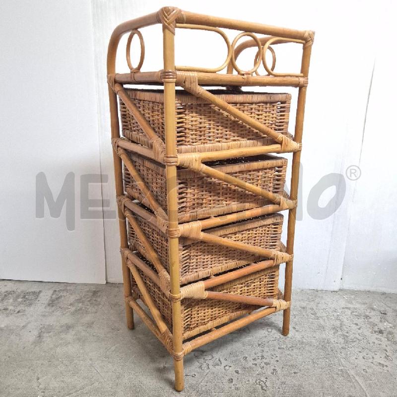 MOBILETTO VIMINI 45X36CM 4 CASSETTI | Mercatino dell'Usato Cervia 5