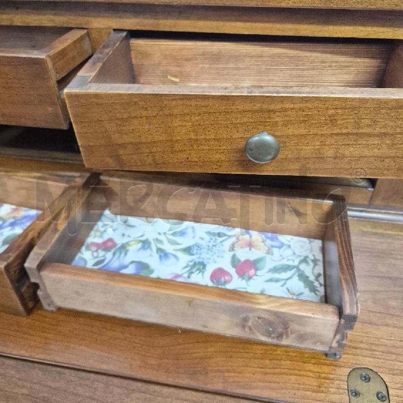 MOBILE SCRIVANIA LEGNO 4 CASSETTINI PIANO APRIBILE | Mercatino dell'Usato Cervia 3
